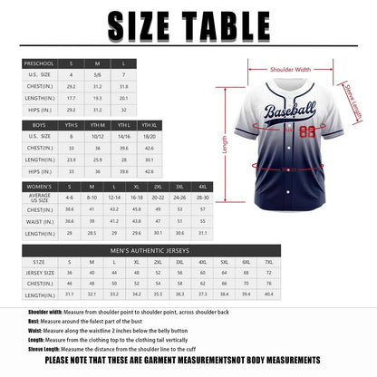 Personalized Baseball Jersey - Embroidered Team Name & Number